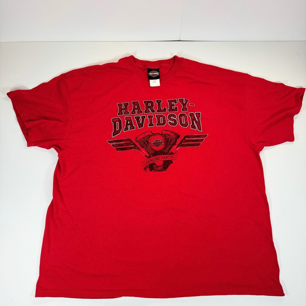 Harley-Davidson Mens 3X Red Graphic T-Shirt Outlaw Blue Springs MO Made in USA